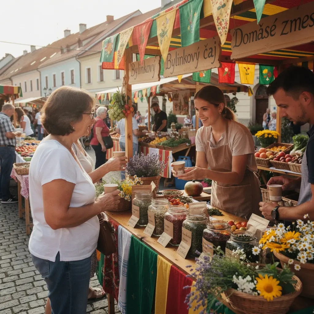 Prírodné ingrediencie na prípravu bylinkového čaju na doske