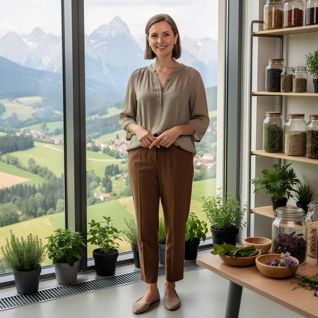 Čajová kanvica s teplým nápojom a čerstvými bylinkami na stole.